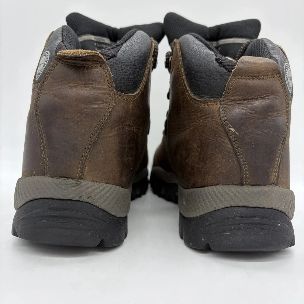 Hi-Tec Womens 9 Boots Altitude Hiking Waterproof Brown Leather Steel Shank